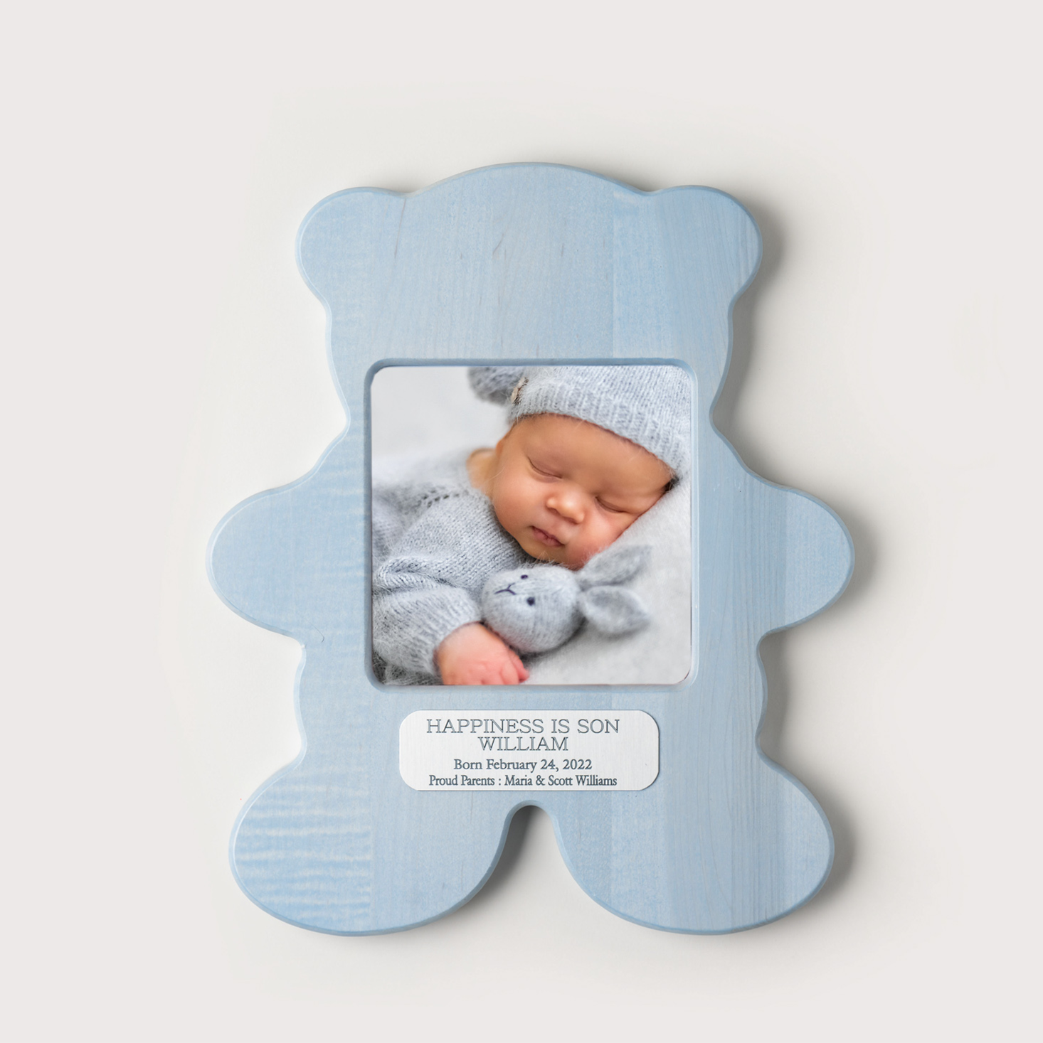 Teddy Bear Picture Frame (Blue)