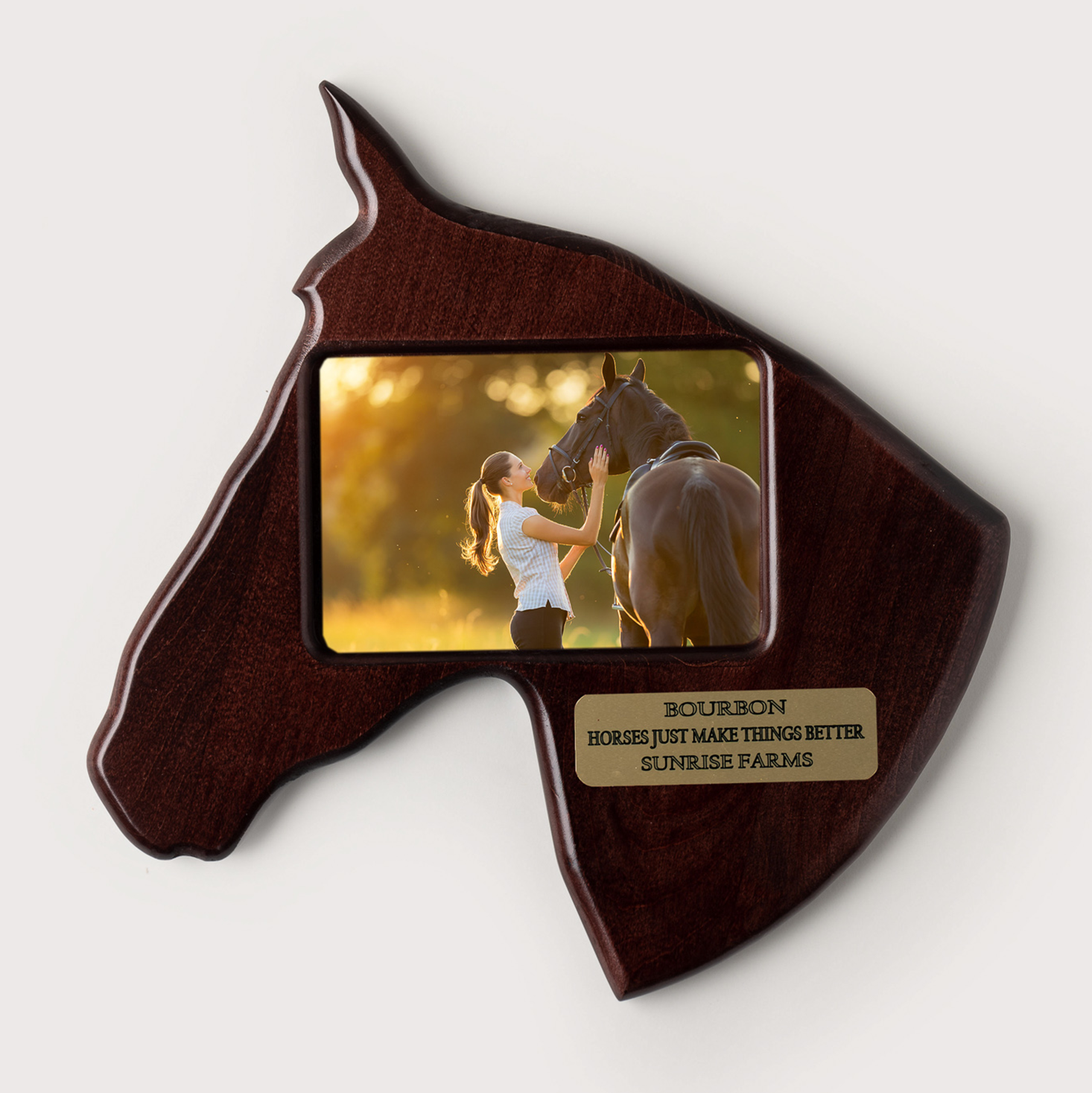 Horse Picture Frame (Rosewood)